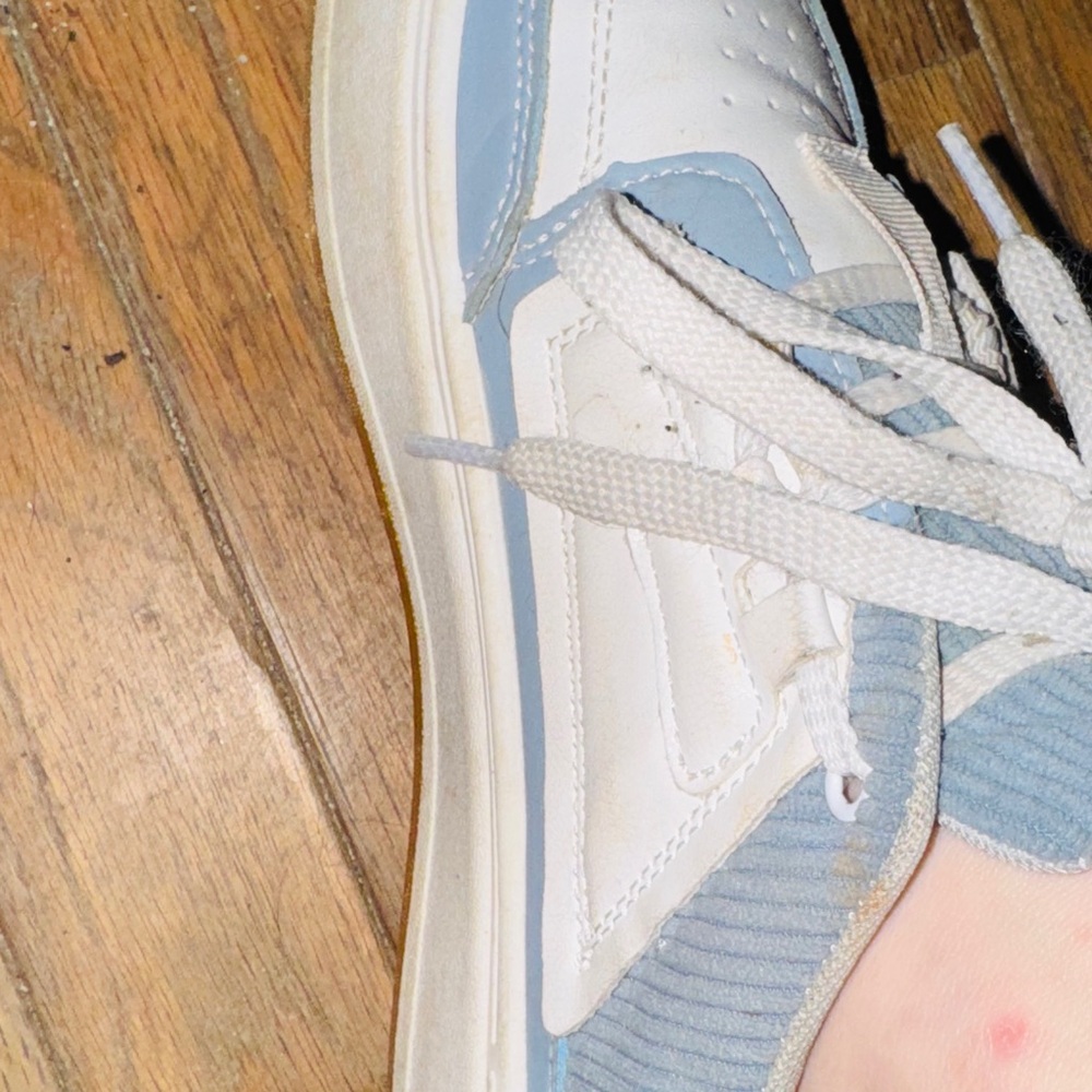 Palm Angels White and Light Blue Sneakers